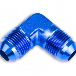Adapter AN10 90' male-male coupler hose fitting Blue