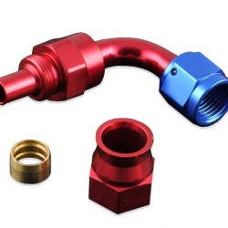AN -10 AN10 JIC 90' Degree PTFE Fuel Oil Fitting hose end Red