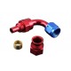 AN -10 AN10 JIC 90' Degree PTFE Fuel Oil Fitting hose end Red