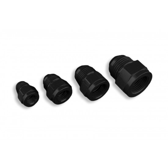 Adapter AN10 male to AN6 female JIC reducer hose fitting Black
