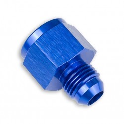 Adapter AN10 female to AN6 male JIC reducer hose fitting Blue