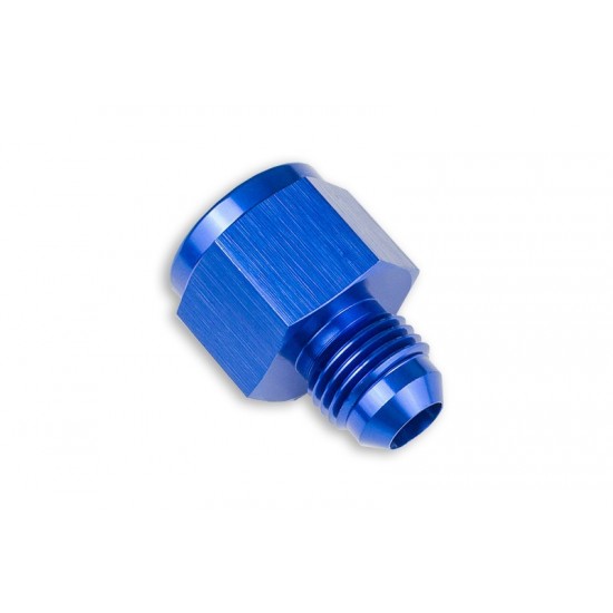 Adapter AN10 female to AN6 male JIC reducer hose fitting Blue