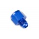 Adapter AN10 female to AN6 male JIC reducer hose fitting Blue