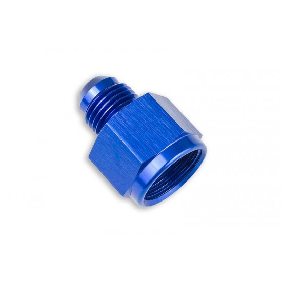 Adapter AN10 female to AN6 male JIC reducer hose fitting Blue