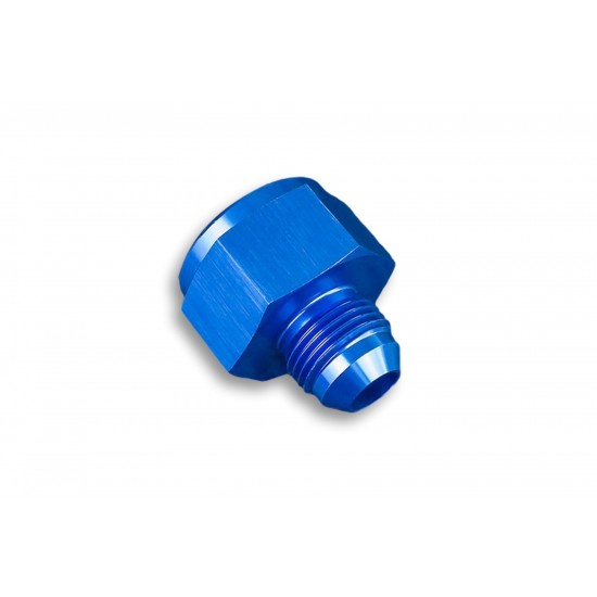 Adapter AN10 female to AN6 male JIC reducer hose fitting Blue