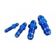 Adapter AN10 JIC bulkhead straight male hose fitting Blue