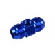 AN10 AN- 10 Adapter male-male with Inline port 1/8 NPT Fuel Oil Pressure Blue