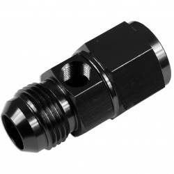 AN10 AN-10 Female-male inc Inline port 1/8 NPT Fuel Oil Pressure Gauge T-Piece Adapter Black