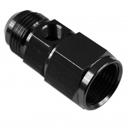 AN10 AN-10 Female-male inc Inline port 1/8 NPT Fuel Oil Pressure Gauge T-Piece Adapter Black