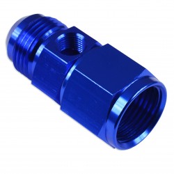 AN10 AN-10 Female-male inc Inline port 1/8 NPT Fuel Oil Pressure Gauge T-Piece Adapter Blue