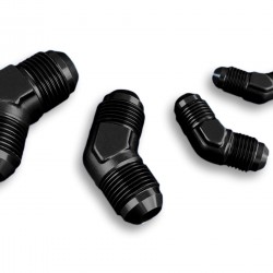 Adapter AN12 45' male-male coupler hose fitting Black