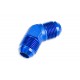 Adapter AN12 45' male-male coupler hose fitting Blue