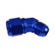 Adapter AN12 45' female-male coupler hose fitting Blue