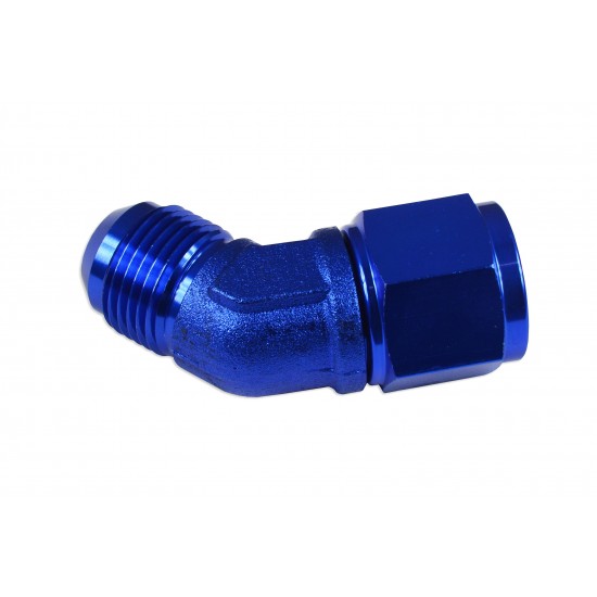 Adapter AN12 45' female-male coupler hose fitting Blue