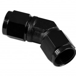 Adapter AN12 45' female-female coupler hose fitting Black