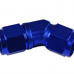 Adapter AN12 45' female-female coupler hose fitting Blue