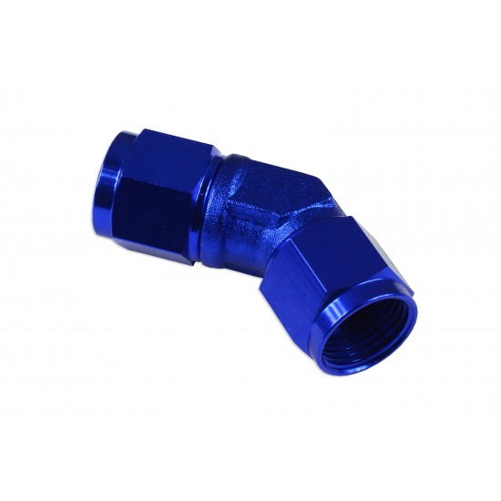 Adapter AN12 45' female-female coupler hose fitting Blue