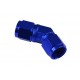 Adapter AN12 45' female-female coupler hose fitting Blue