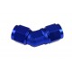 Adapter AN12 45' female-female coupler hose fitting Blue