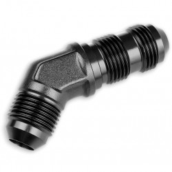 Adapter AN12 JIC bulkhead 45' male hose fitting Black