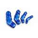 Adapter AN12 JIC bulkhead 45' male hose fitting Blue