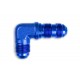 Adapter AN12 JIC bulkhead 90' male fuel hose fitting Blue