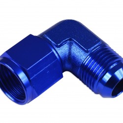 Adapter AN12 90' female-male coupler hose fitting Blue