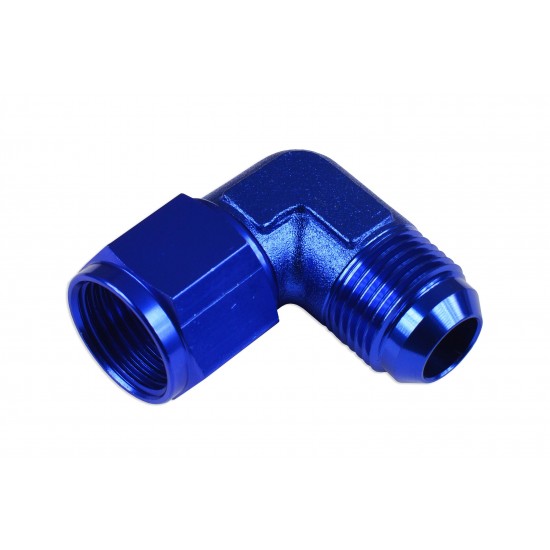 Adapter AN12 90' female-male coupler hose fitting Blue