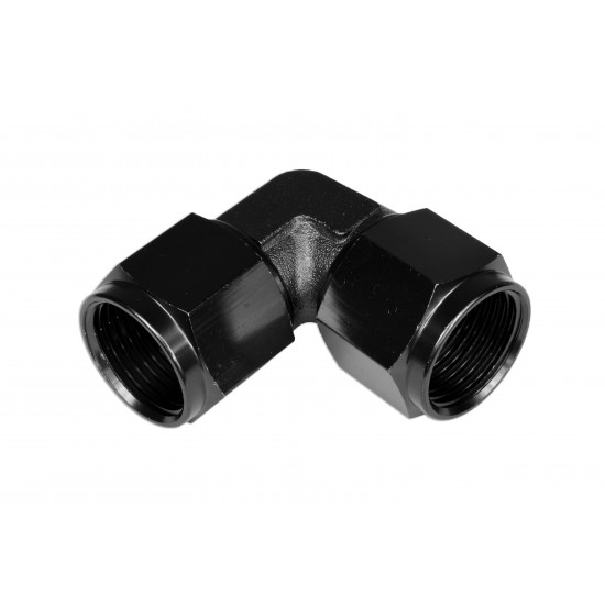 Adapter AN12 90' female-female coupler hose fitting Black