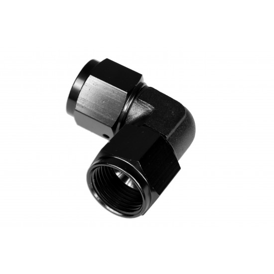 Adapter AN12 90' female-female coupler hose fitting Black