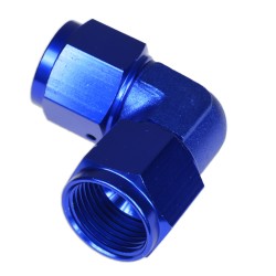 Adapter AN12 90' female-female coupler hose fitting Blue
