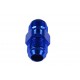AN12 AN- 12 Adapter male-male with Inline port 1/8 NPT Fuel Oil Pressure Blue