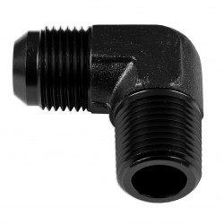 Adapter AN4-1/4 NPT 90' male-male coupler hose fitting Black