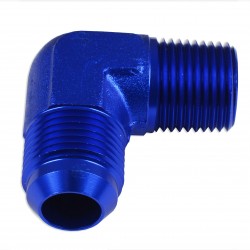 Adapter AN4-1/4 NPT 90' male-male coupler hose fitting Blue