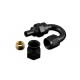 AN -4 AN4 JIC 180' Degree PTFE Fuel Oil Fitting hose end Black
