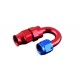 AN -4 AN4 JIC 180' Degree PTFE Fuel Oil Fitting hose end Red