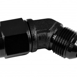Adapter AN4 45' female-male coupler hose fitting Black