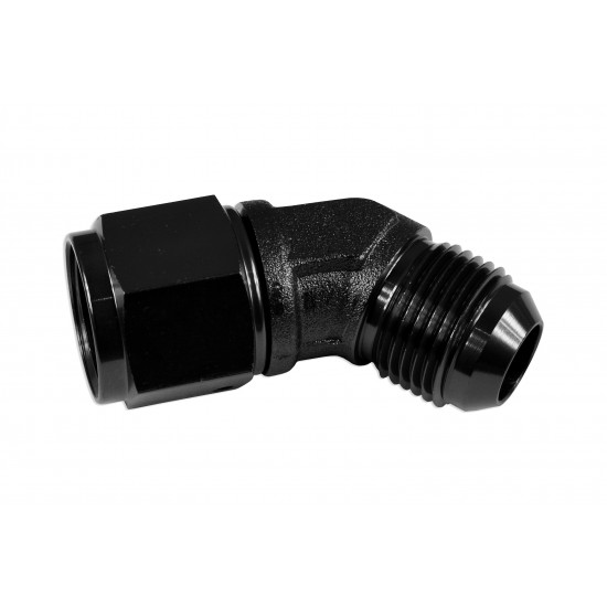 Adapter AN4 45' female-male coupler hose fitting Black