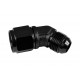 Adapter AN4 45' female-male coupler hose fitting Black