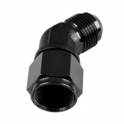 Adapter AN4 45' female-male coupler hose fitting Black
