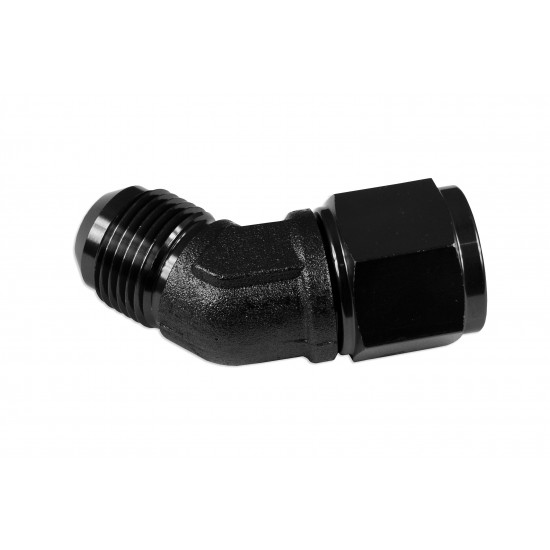Adapter AN4 45' female-male coupler hose fitting Black