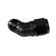 Adapter AN4 45' female-male coupler hose fitting Black