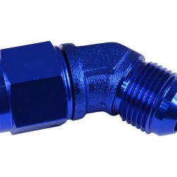 Adapter AN4 45' female-male coupler hose fitting Blue
