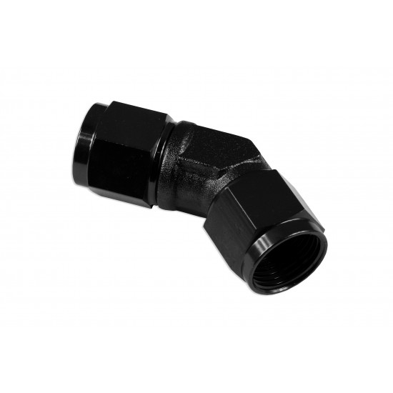 Adapter AN4 45' female-female coupler hose fitting Black