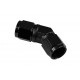 Adapter AN4 45' female-female coupler hose fitting Black