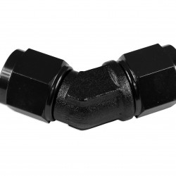 Adapter AN4 45' female-female coupler hose fitting Black