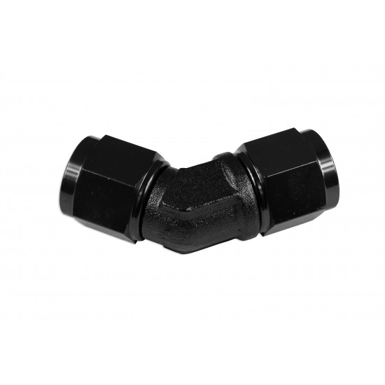 Adapter AN4 45' female-female coupler hose fitting Black
