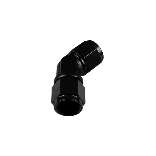 Adapter AN4 45' female-female coupler hose fitting Black