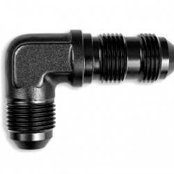 Adapter AN4 JIC bulkhead 90' male fuel hose fitting Black