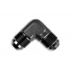 Adapter AN4 90' male-male coupler hose fitting Black